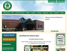 Tablet Screenshot of northfieldparkdistrict.org